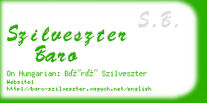 szilveszter baro business card